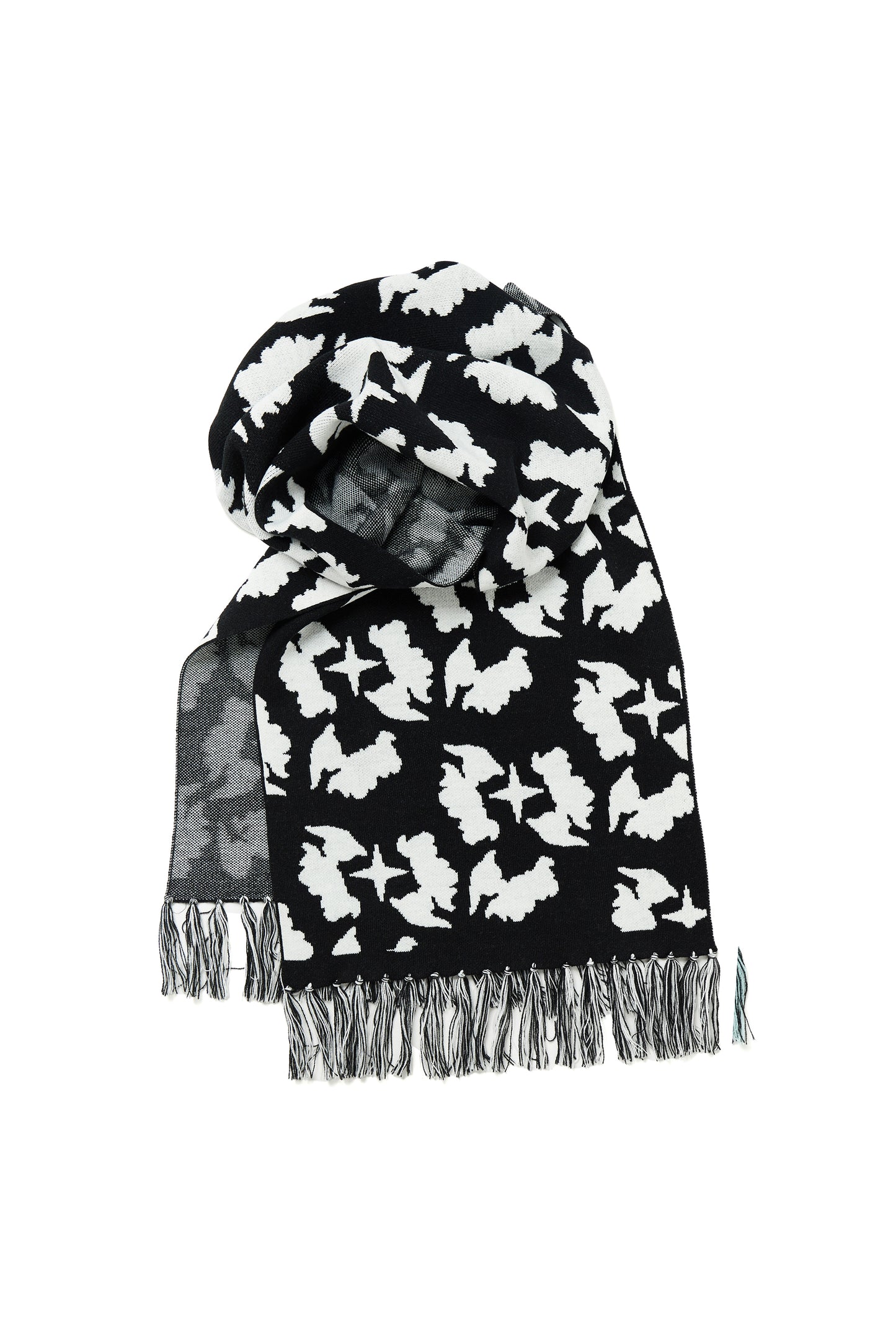 All Over Fill In Scarf Black & White