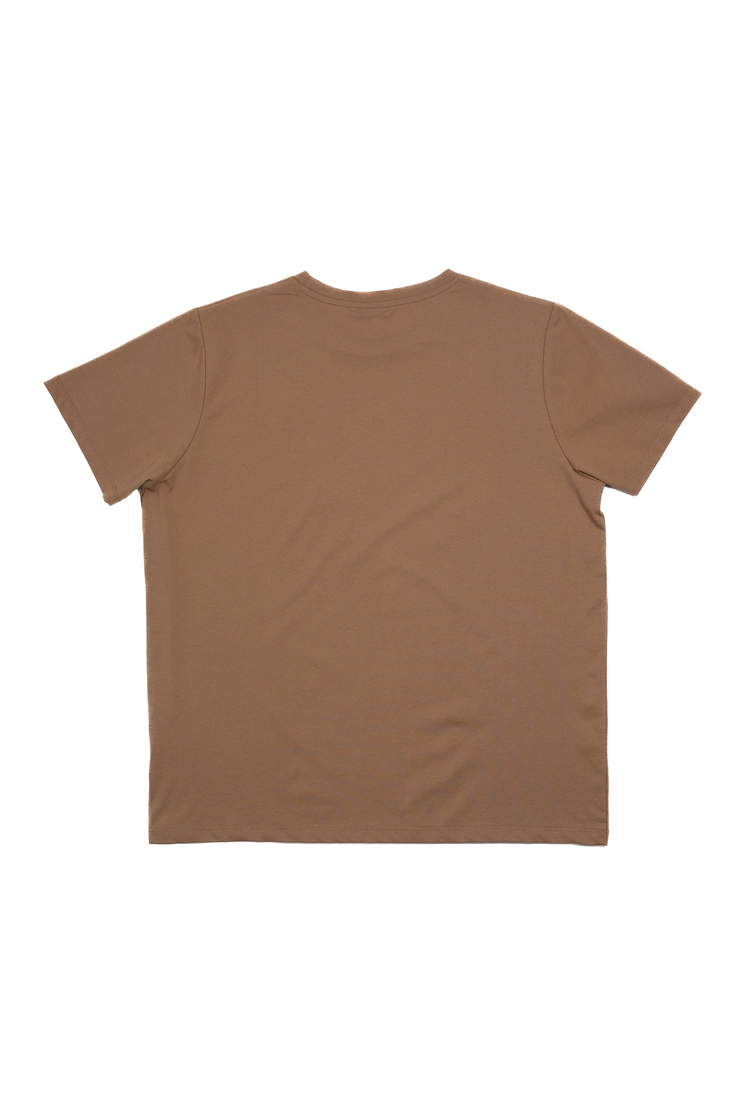 Double Chest Logo Tee - Tan