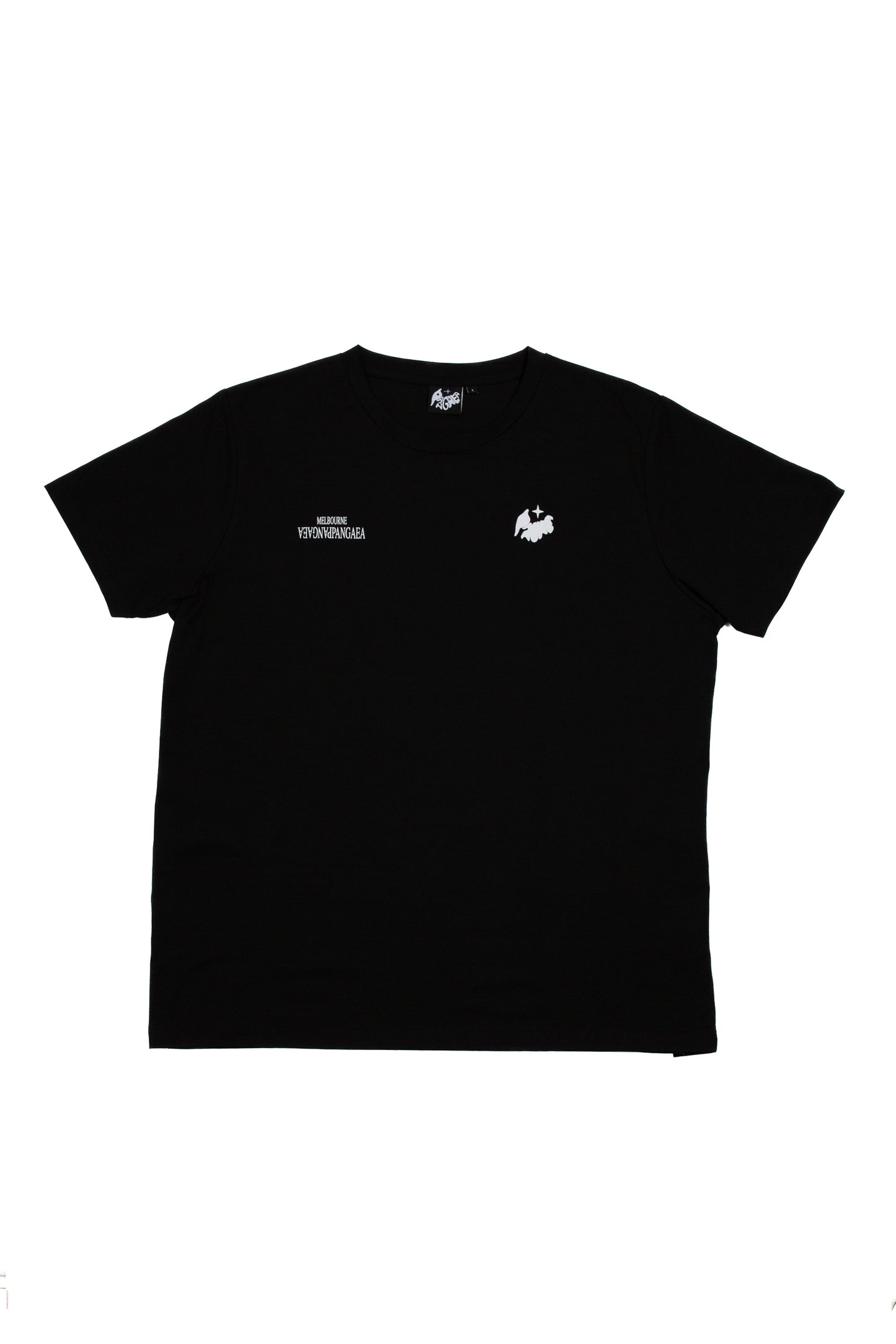 Double Chest logo Tee - Black