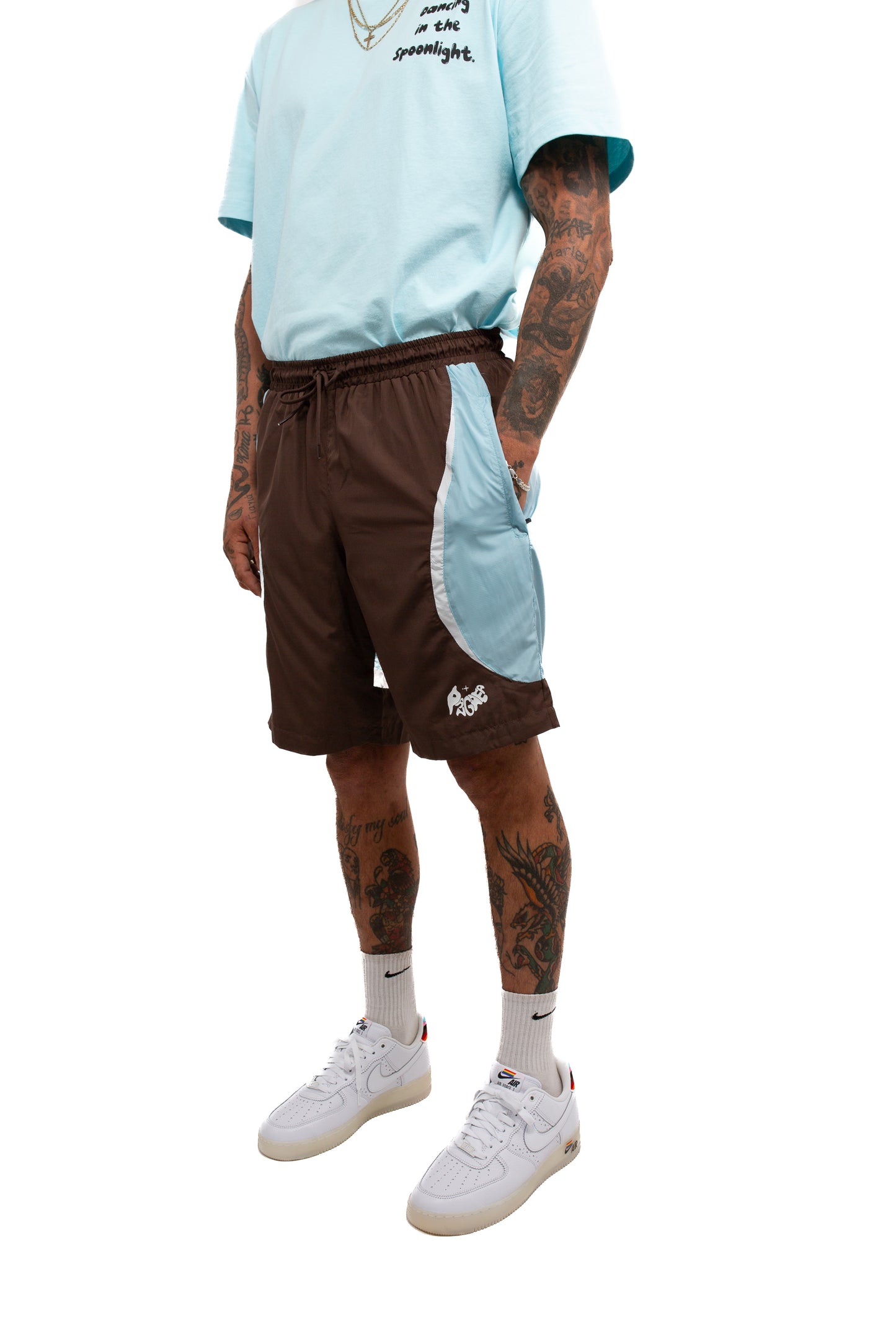 Active Shorts - Brown & Blue