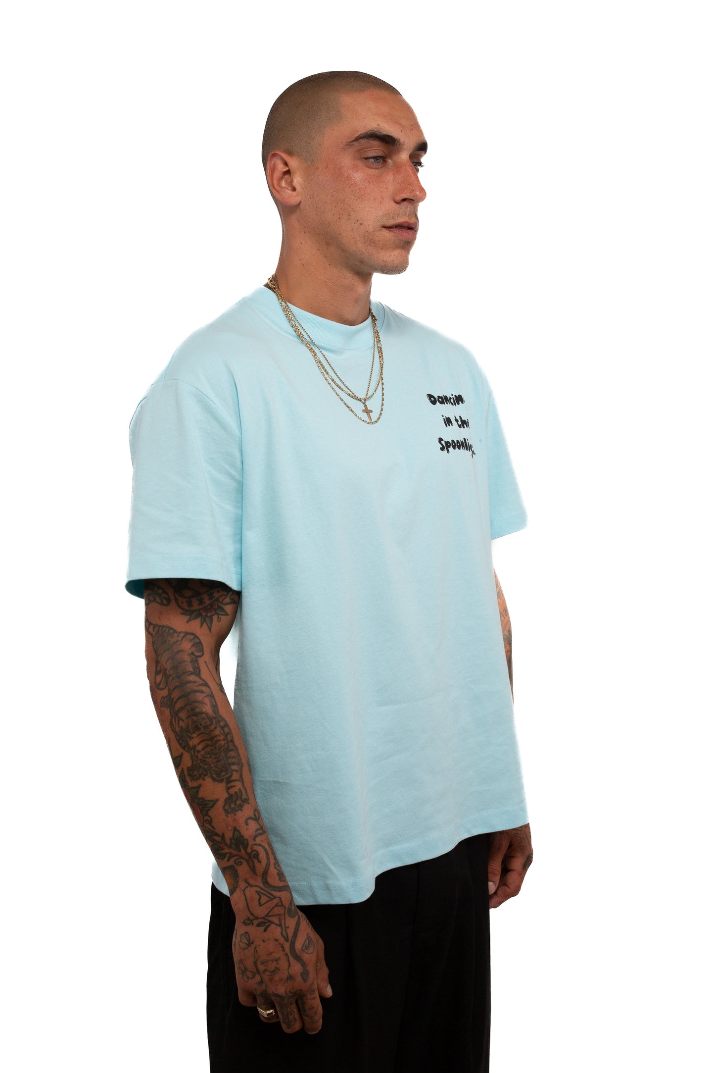 Dancing in the Spoon Light Tee - Baby Blue